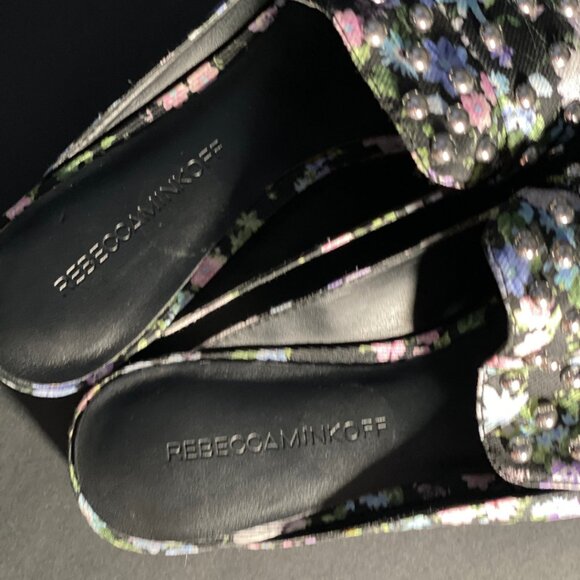 Rebecca Minkoff Studded Floral Mules Flats - Picture 5 of 7